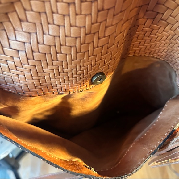 Patricia Nash Luzille Convertible Backpack Woven Tan